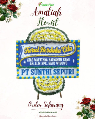 Papan Bunga Duka di Beo